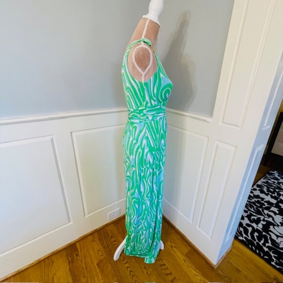 Lilly Pulitzer Villa Maxi Dress Finder Keepers Abstract Swirl Knit Maxi Small - Picture 5 of 7